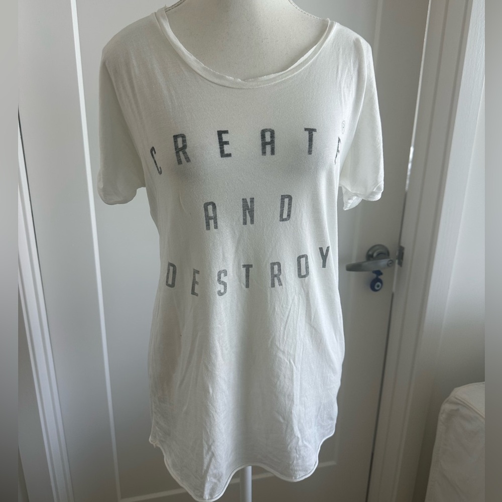 Zoe Karssen graphic tee size M  create and destroy from netaporter